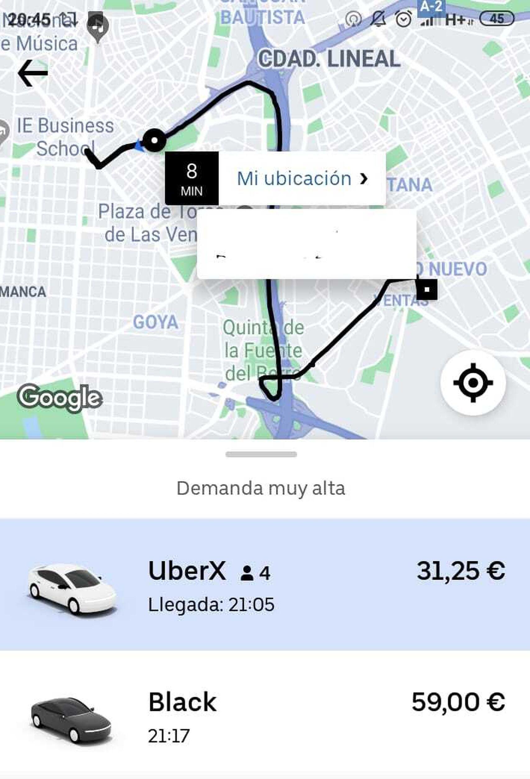 Precio De Uber En Madrid