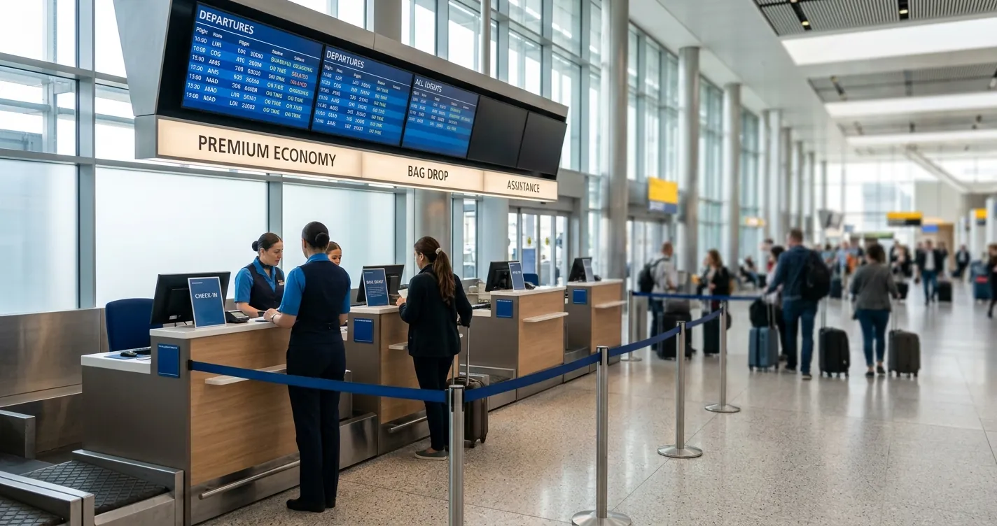 Oficina de Iberia en Madrid - Mostrador de atención al cliente en la terminal del aeropuerto de Barajas