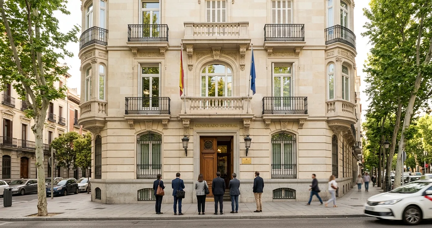 Consulado de El Salvador en Madrid - Oficina consular en el barrio de Salamanca donde se tramita la cita previa